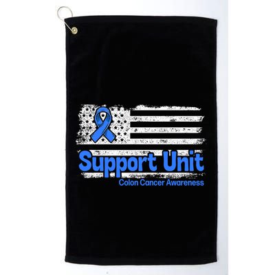 Colon Cancer Support Unit Flag Blue Colon Cancer Awareness Funny Gift Golf Towel