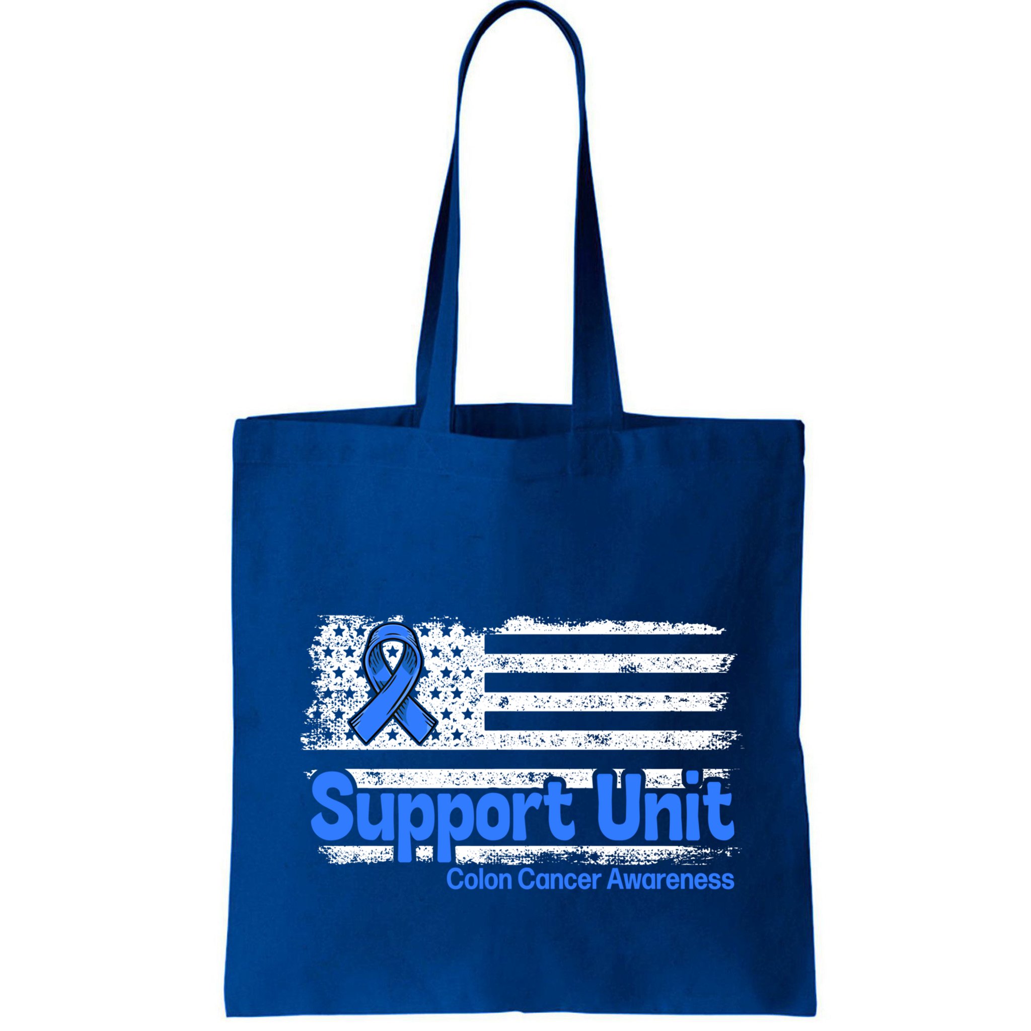 Colon Cancer Support Unit Flag Blue Colon Cancer Awareness Funny Gift Bag