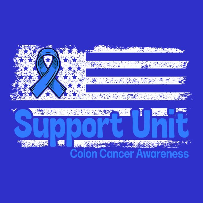 Colon Cancer Support Unit Flag Blue Colon Cancer Awareness Funny Gift Magnet