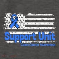 Colon Cancer Support Unit Flag Blue Colon Cancer Awareness Funny Gift Vector Backpack