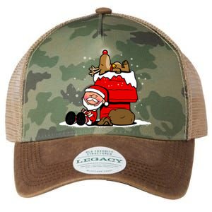 Christmas Cute Santa Claus And Rudolph Winter Snow Christmas Legacy Tie Dye Trucker Hat