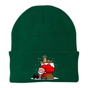 Christmas Cute Santa Claus And Rudolph Winter Snow Christmas Knit Cap Winter Beanie