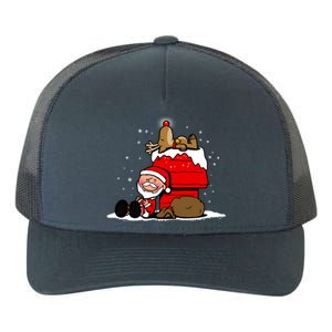 Christmas Cute Santa Claus And Rudolph Winter Snow Christmas Yupoong Adult 5-Panel Trucker Hat