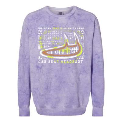 Carseatheadrest Car Seat Headrest Inside My Head Colorblast Crewneck Sweatshirt