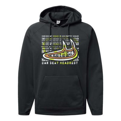 Carseatheadrest Car Seat Headrest Inside My Head Performance Fleece Hoodie