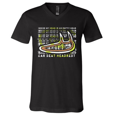 Carseatheadrest Car Seat Headrest Inside My Head V-Neck T-Shirt