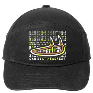 Carseatheadrest Car Seat Headrest Inside My Head 7-Panel Snapback Hat