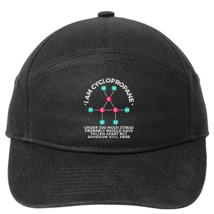 Chemistry Cyclopropane Science Nerd Geek Chemist 7-Panel Snapback Hat