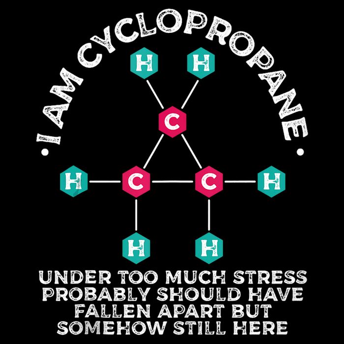 Chemistry Cyclopropane Science Nerd Geek Chemist 16 in Basic Backpack
