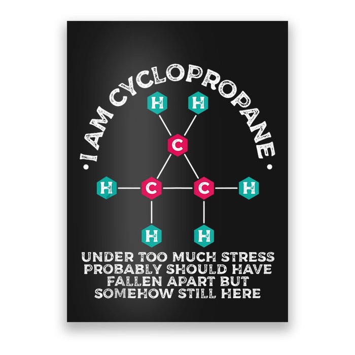 Chemistry Cyclopropane Science Nerd Geek Chemist Poster