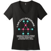 Chemistry Cyclopropane Science Nerd Geek Chemist Women's V-Neck T-Shirt