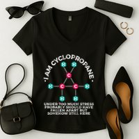 Chemistry Cyclopropane Science Nerd Geek Chemist Women's V-Neck T-Shirt