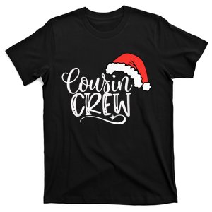 Cousin Crew Santa Hat Family Group Matching Christmas T-Shirt