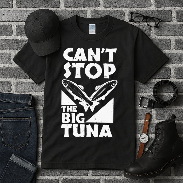 Cool Cant Stop The Big Tuna Fishing Lover Tuna Fisherman Dad Tall T-Shirt