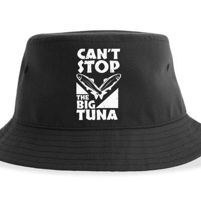 Cool Cant Stop The Big Tuna Fishing Lover Tuna Fisherman Dad Sustainable Bucket Hat
