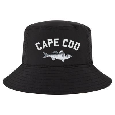 Cape Cod Striper Striped Bass Fun Fishing Cool Comfort Performance Bucket Hat