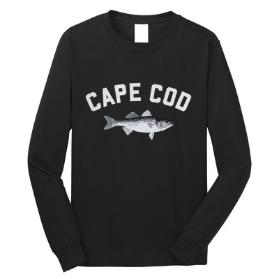 Cape Cod Striper Striped Bass Fun Fishing Long Sleeve Shirt