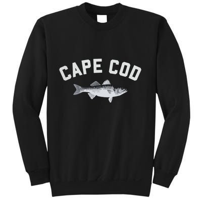 Cape Cod Striper Striped Bass Fun Fishing Sweatshirt