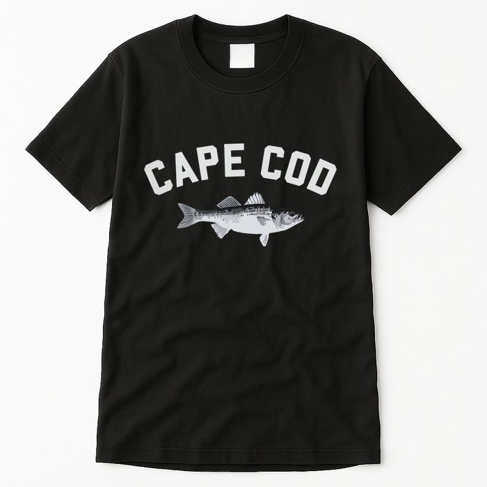 Cape Cod Striper Striped Bass Fun Fishing Tall T-Shirt