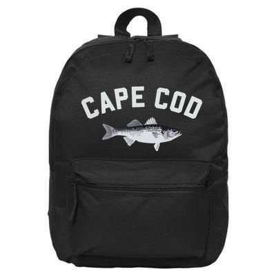 Cape Cod Striper Striped Bass Fun Fishing 16 in Basic Backpack