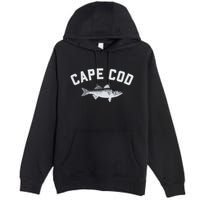 Cape Cod Striper Striped Bass Fun Fishing Premium Pullover Hoodie