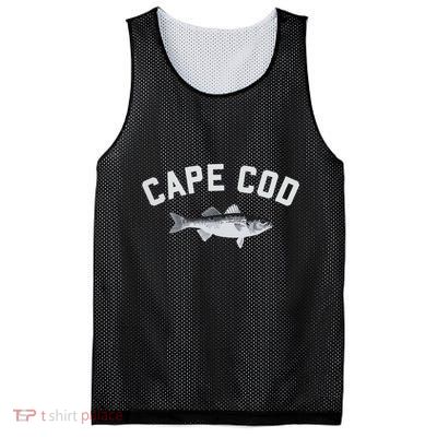 Cape Cod Striper Striped Bass Fun Fishing Mesh Reversible Basketball Jersey Tank