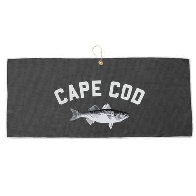 Cape Cod Striper Striped Bass Fun Fishing Large Microfiber Waffle Golf Towel