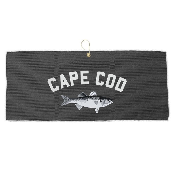 Cape Cod Striper Striped Bass Fun Fishing Large Microfiber Waffle Golf Towel