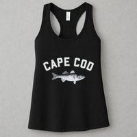 Cape Cod Striper Striped Bass Fun Fishing Womens Tank Top