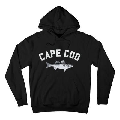 Cape Cod Striper Striped Bass Fun Fishing Tall Hoodie