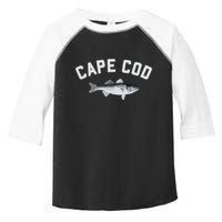Cape Cod Striper Striped Bass Fun Fishing Toddler Fine Jersey T-Shirt