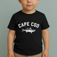 Cape Cod Striper Striped Bass Fun Fishing Toddler T-Shirt