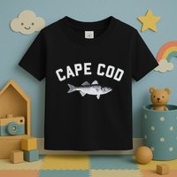 Cape Cod Striper Striped Bass Fun Fishing Toddler T-Shirt