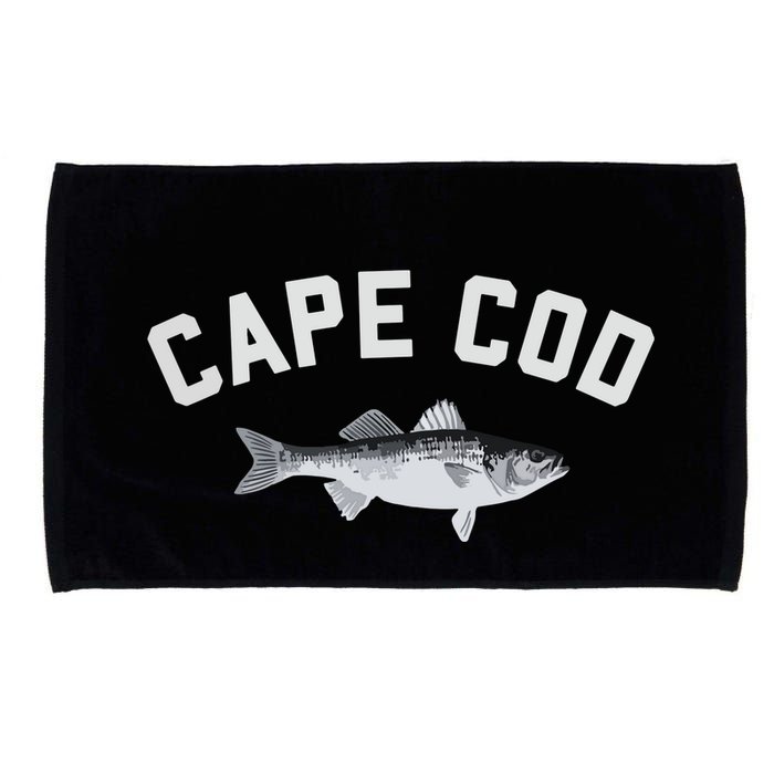 Cape Cod Striper Striped Bass Fun Fishing Microfiber Hand Towel