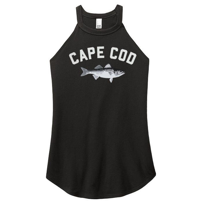 Cape Cod Striper Striped Bass Fun Fishing Women’s Perfect Tri Rocker Tank