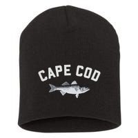 Cape Cod Striper Striped Bass Fun Fishing Short Acrylic Beanie