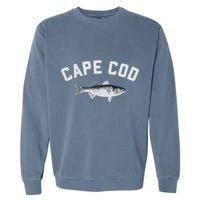 Cape Cod Striper Striped Bass Fun Fishing Garment-Dyed Sweatshirt
