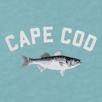 Cape Cod Striper Striped Bass Fun Fishing Sueded Cloud Jersey T-Shirt