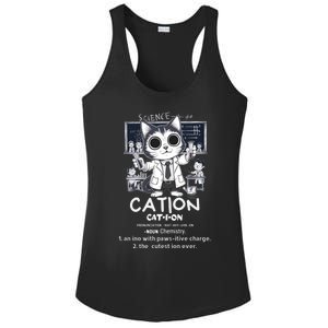 Cation Cute Science Cat Pawsitive Elet Chemistry Teacher Gift Ladies PosiCharge Competitor Racerback Tank