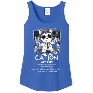 Cation Cute Science Cat Pawsitive Elet Chemistry Teacher Gift Ladies Essential Tank