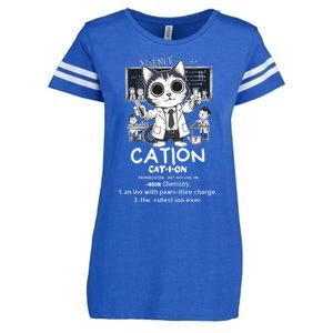 Cation Cute Science Cat Pawsitive Elet Chemistry Teacher Gift Enza Ladies Jersey Football T-Shirt