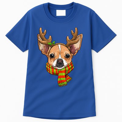 Chihuahua Christmas Santa Clause Dog Reindeer Xmas Dog Lover Gift Tall T-Shirt