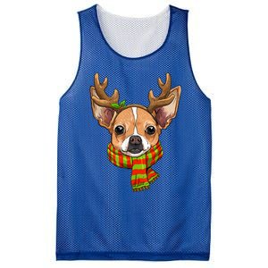 Chihuahua Christmas Santa Clause Dog Reindeer Xmas Dog Lover Gift Mesh Reversible Basketball Jersey Tank