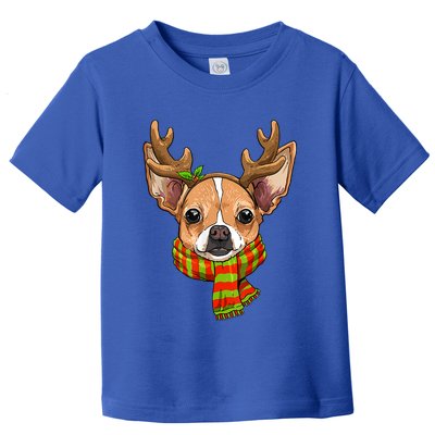 Chihuahua Christmas Santa Clause Dog Reindeer Xmas Dog Lover Gift Toddler T-Shirt