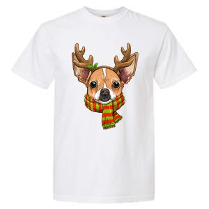 Chihuahua Christmas Santa Clause Dog Reindeer Xmas Dog Lover Gift Garment-Dyed Heavyweight T-Shirt