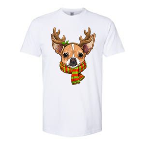 Chihuahua Christmas Santa Clause Dog Reindeer Xmas Dog Lover Gift Softstyle CVC T-Shirt