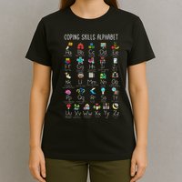 Counselor Coping Skills Alphabet Mental Health Awareness T-Shirt