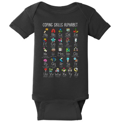 Counselor Coping Skills Alphabet Mental Health Awareness Baby Bodysuit