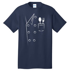 Chef Costume Spoon Fork Culinary Kitchen Chief Cook Cuisine Tall T-Shirt