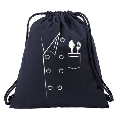 Chef Costume Spoon Fork Culinary Kitchen Chief Cook Cuisine Drawstring Bag